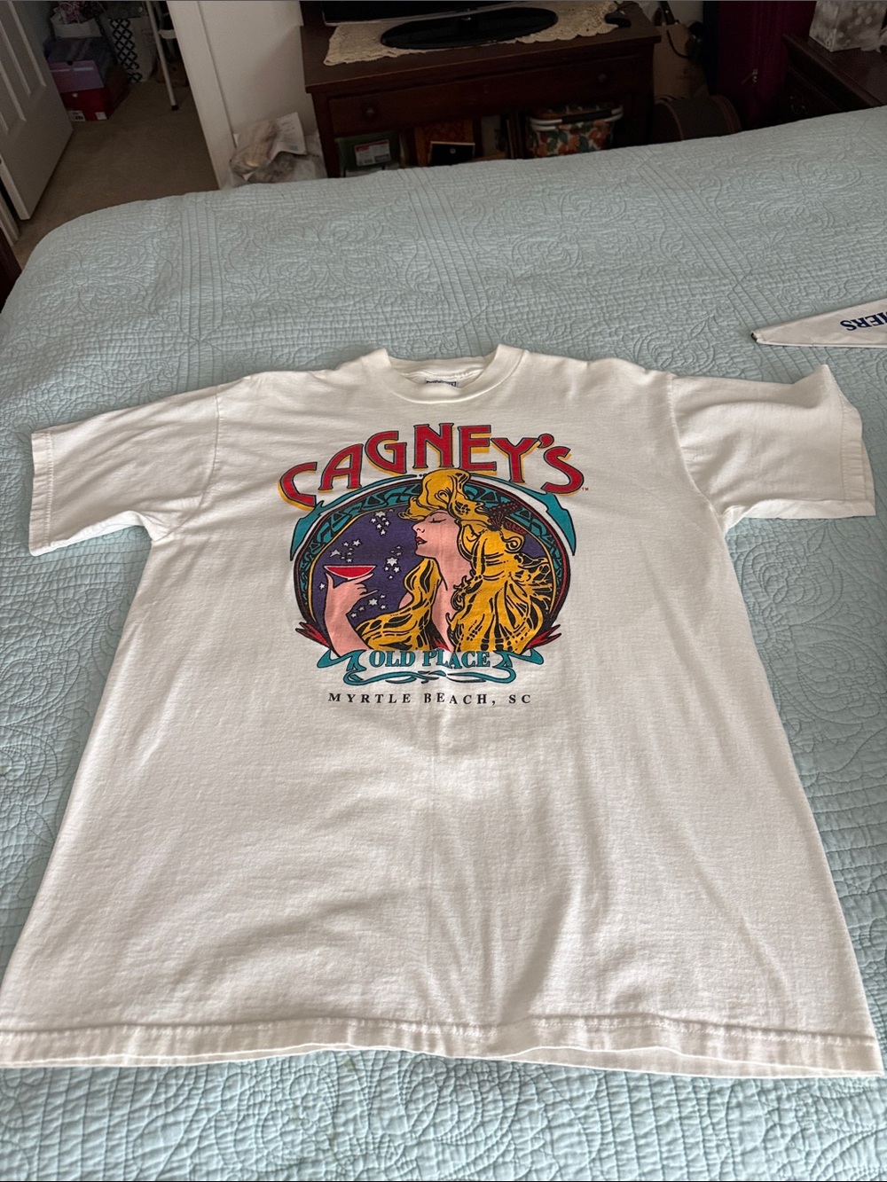 Cagney's White Short Sleeve Graphic Tee - Myrtle Beach